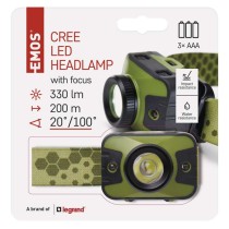 CREE LED žibintas P3539, 330 lm, 200 m, 3× AAA