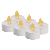LED dekoracija – arbatžolė, balta, CR2032, vidaus, vintažinė, 6 vnt.