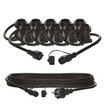 Jungiamoji girlianda 10x E27 lemputėms, START SET, 7,35 m, lauko ir vidaus patalpoms