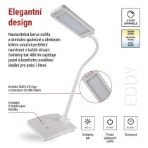 LED stolní lampa EDDY, bílá