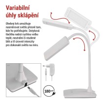 LED stolní lampa EDDY, bílá