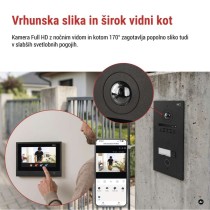 Kamera GoSmart za monitor IP880B 2WIRE in domači video domofon IP-880A 2WIRE, 1 gumb