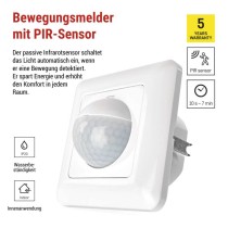 Bewegungsmelder (PIR-Sensor) IP20 500W weiss