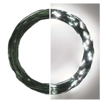 LED Ziemassvētku nano virtene, zaļa, 15 m, liet. ārā un iekšt., auksti balta, ar taimeru