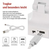 LED Schreibtischlampe AMY, wiederaufladbar