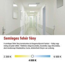 LED panel VEXXO 60 × 60 cm / 37 mm, 33 W, 4100 lm, falon kívüli, semleges fehér, IP20 UGR