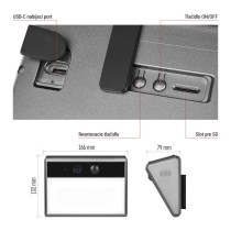 GoSmart Vonkajšia batériová kamera IP-1100G WALL s WiFi a solárnym panelom