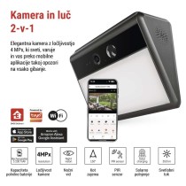 GoSmart zunanja baterijska kamera IP-1100G WALL z WiFi in sončnim kolektorjem