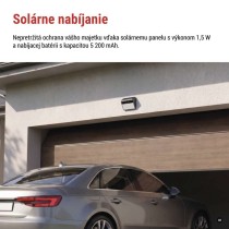 GoSmart Vonkajšia batériová kamera IP-1100G WALL s WiFi a solárnym panelom