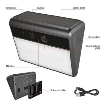 GoSmart Venkovní bateriová kamera IP-1100G WALL s WiFi a solárním panelem