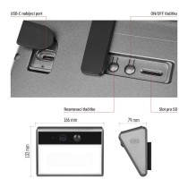 GoSmart Venkovní bateriová kamera IP-1100G WALL s WiFi a solárním panelem