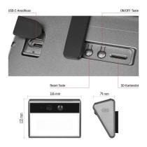 GoSmart IP-1100G WALL – batteriebetriebene Außenkamera mit WLAN und Solarmodul