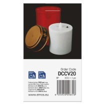 LED nagrobna sveča rdeča, 2x C, zunanja in notranja, topla bela, senzor