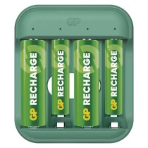 B423 akkumulátor-töltő + 2× AA GP Recharge 2100 mAh + 2× AAA GP Recharge 800 mAh
