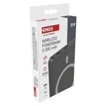 Powerbank EMOS WI 522, 5 000 mAh, 20 W+Wireless, grau