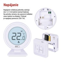 Izbový manuálny bezdrôtový termostat P5618