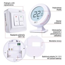 Izbový manuálny bezdrôtový termostat P5618