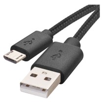 Uzlādes un datu kabelis USB-A 2.0/Micro USB-B 2.0, 2 m, melns