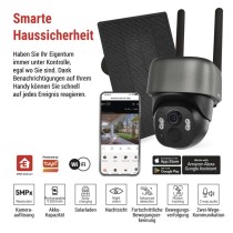 GoSmart Outdoor IP Kamera mit WiFi und Solarpanel IP-1200G WASP, batteriebetrieben