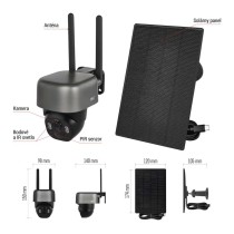GoSmart Vonkajšia batériová kamera IP-1200G WASP s WiFi a solárnym panelom