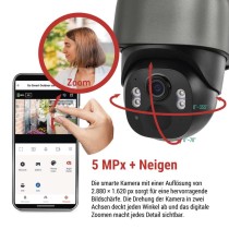 GoSmart Outdoor IP Kamera mit WiFi und Solarpanel IP-1200G WASP, batteriebetrieben
