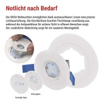 LED-Notleuchte 2W 300lm 3H