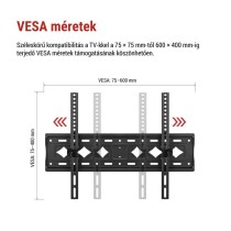 Dönthető TV falitartó 32–75" (81–191 cm)
