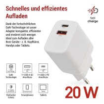 USB Netzadapter GaN PD 20 W max.