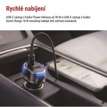 USB adaptér do auta PD/QC 48 W