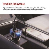 Ładowarka samochodowa USB PD/QC 48 W