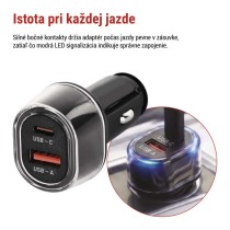 USB adaptér do auta PD/QC 48 W
