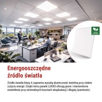 Panel LED LUXXO 60 x 60 cm / 32 mm, 22 W, IP20, neutralna biel
