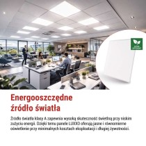 Panel LED LUXXO 60 x 60 cm / 32 mm, 22 W, IP20, neutralna biel, UGR<20
