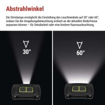 LED aufladbare Stirnlampe P3546, 550 lm, Li-Pol 1000 mAh / 3× AAA