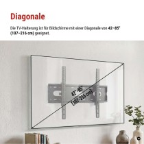 Neigbare TV-Wandhalterung 42-85" (107–216 cm)