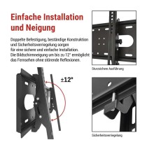 Neigbare TV-Wandhalterung 42-85" (107–216 cm)