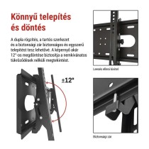 Dönthető TV falitartó 42-85" (107–216 cm)