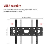 Naklápěcí nástěnný TV držák 42-85" (107–216 cm)