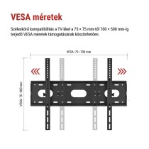Dönthető TV falitartó 42-85" (107–216 cm)