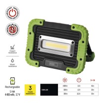 COB LED uzlādējama lampa darbam P4533, 1000 lm, 4400 mAh