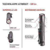 CREE LED Metall-Taschenlampe Ultibright 50, 100lm, 1xAAA