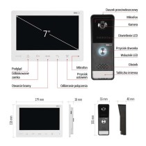 EM-LS07HD domowy wideodomofon zestaw