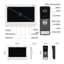 Komplet domačega video domofona EM-LS07HD