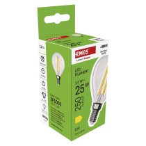 LED izzó Filament Mini Globe / E14 / 1,8 W (25 W) / 250 lm / Természetes fehér