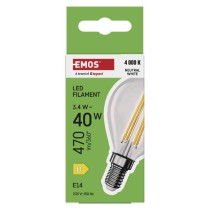 LED žiarovka Filament Mini Globe / E14 / 3,4 W (40 W) / 470 lm / Neutrálna biela