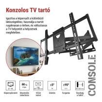 Konzolos TV falitartó 32–98" (81–249 cm)