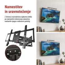 Konzolni stenski TV nosilec 32–98" (81–249 cm)