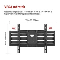 Konzolos TV falitartó 32–98" (81–249 cm)