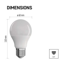 LED žarnica Classic A60 / E27 / 7,3 W (50 W) / 645 lm / toplo bela
