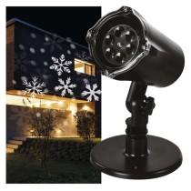 LED božični projektor – snežinke, zunanji in notranji, hladna bela